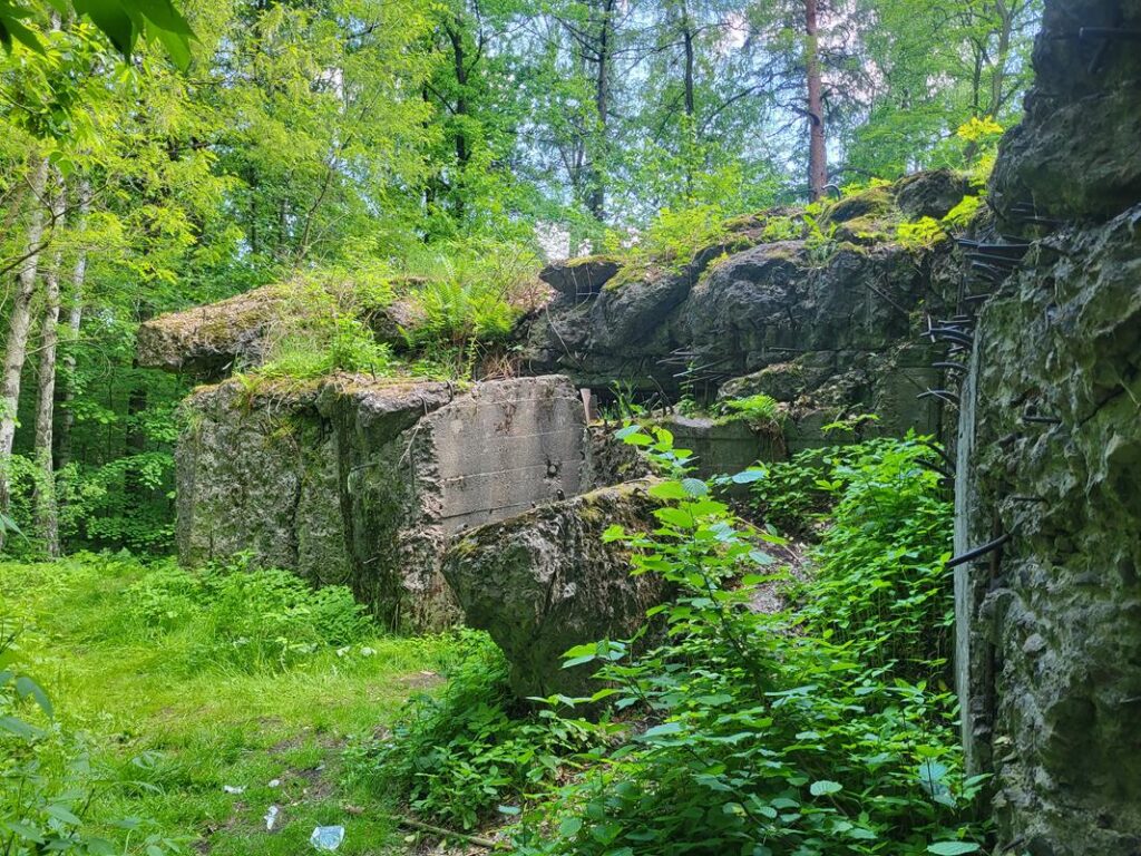 Schrony i bunkry w miejscowości Wymysłów