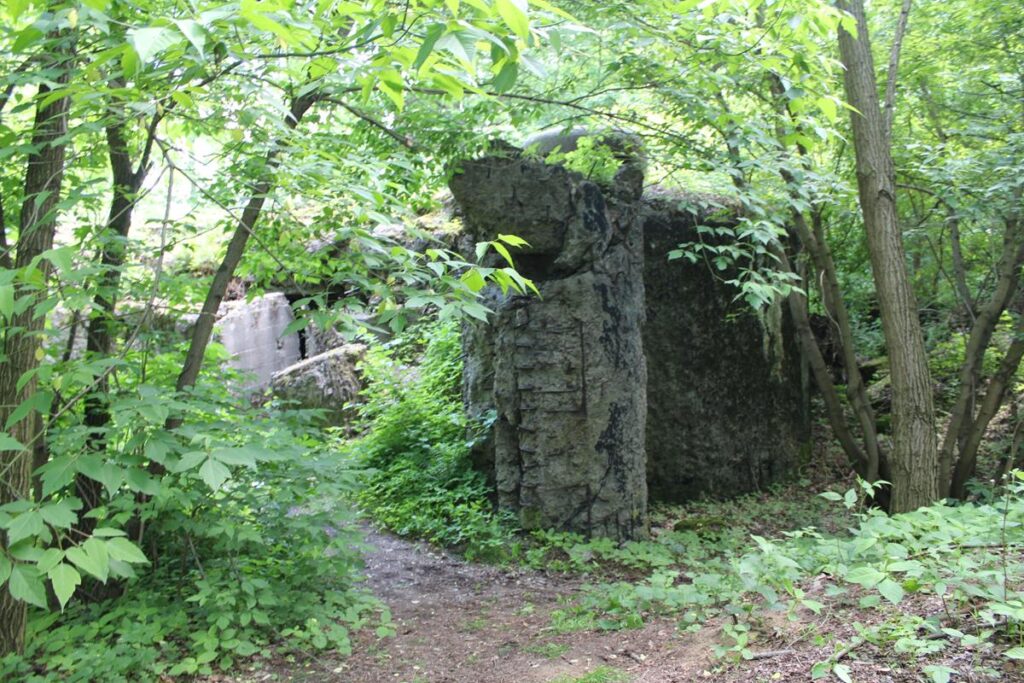 Schrony i bunkry w miejscowości Wymysłów